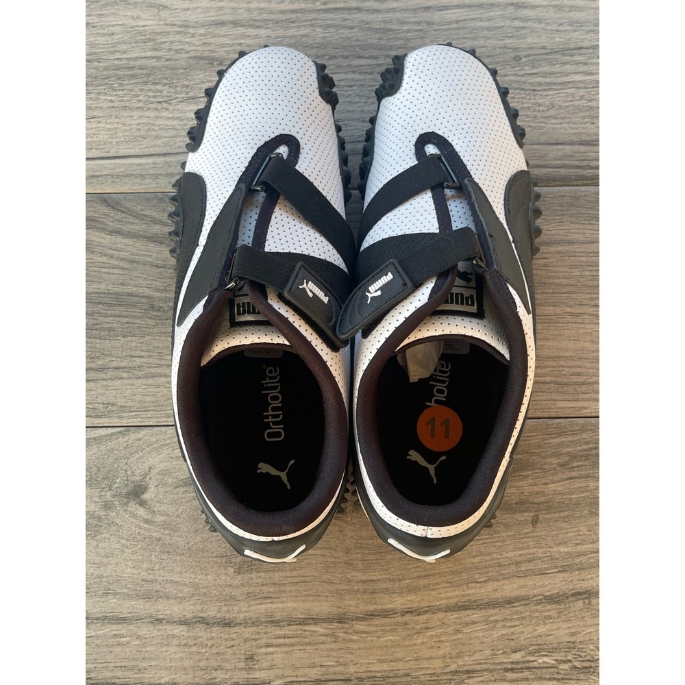 Puma Mostro Perforated Leather Men 8.5 White Black 397331-01 Low Sneakers NEW - Picture 13 of 15